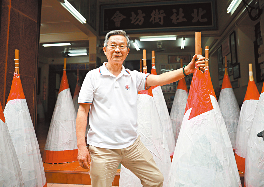 ●長洲北社街坊會會長程一鳴。香港文匯報記者郭木又  攝