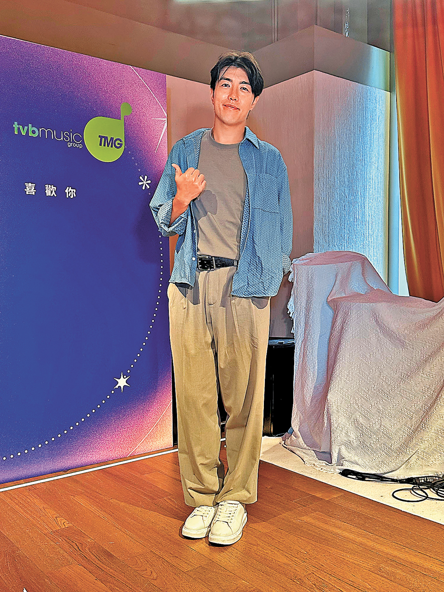 ●趙浚承笑言要分享8歲兒子的出浴照。   香港文匯報記者子棠  攝