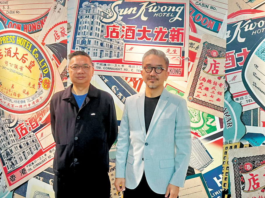 ●盧永強（右）與胡兆昌聯手策展。 記者陳藝 攝