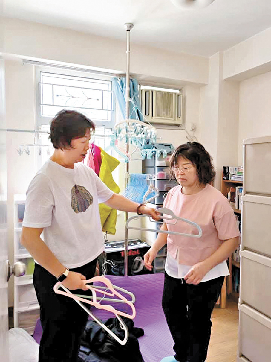 ●楊文清傳授收納之道。受訪者供圖