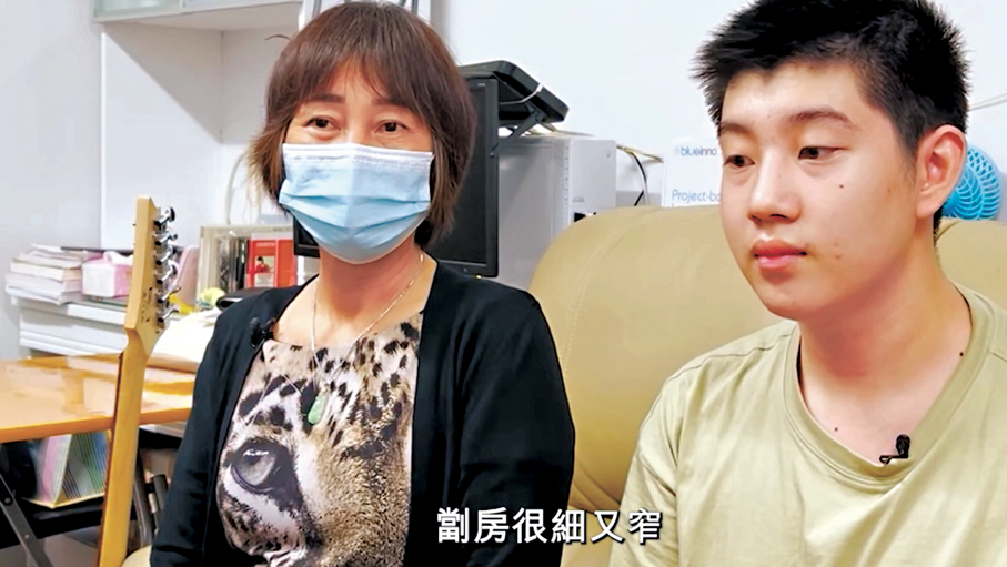 ●何永賢發布一段影片，訪問了多位入住過渡性房屋的受惠居民。 何永賢Fb影片截圖