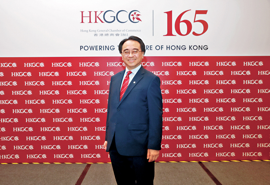 ●總商會新任主席金澤培。香港文匯報記者郭木又  攝