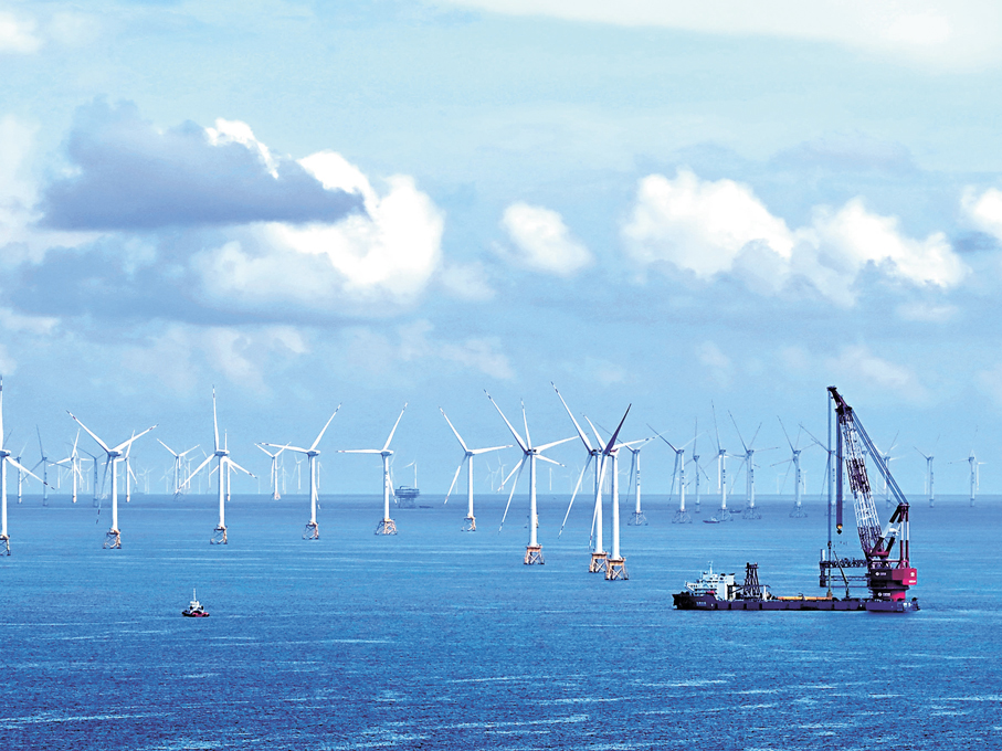 ●截至去年底，陽江海上風電建成裝機突破700萬千瓦，佔廣東省50%以上。