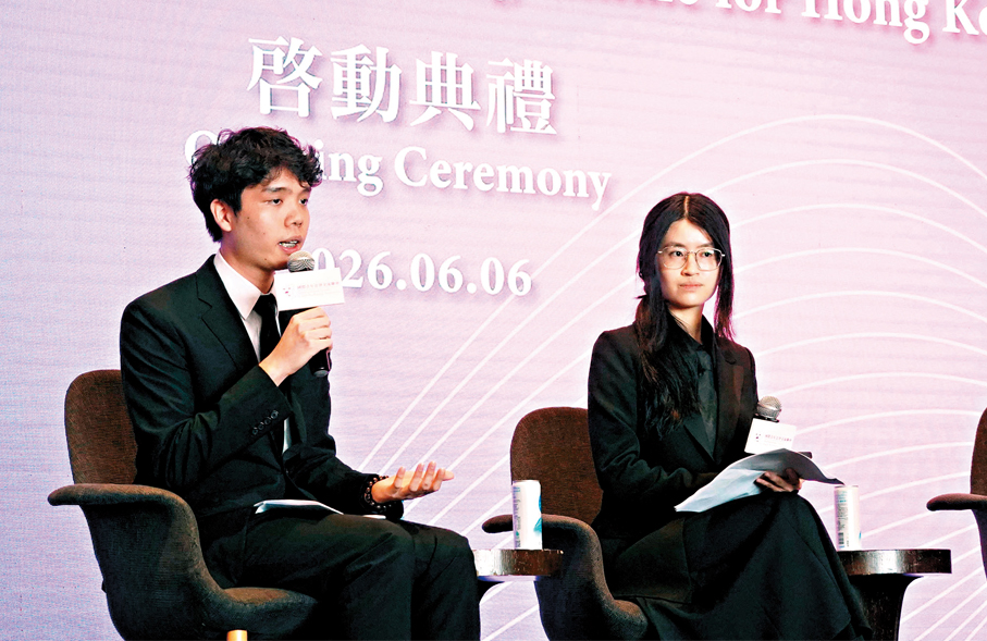 ●林子韜（左）與梁安琪（右）。香港文匯報記者曾興偉  攝