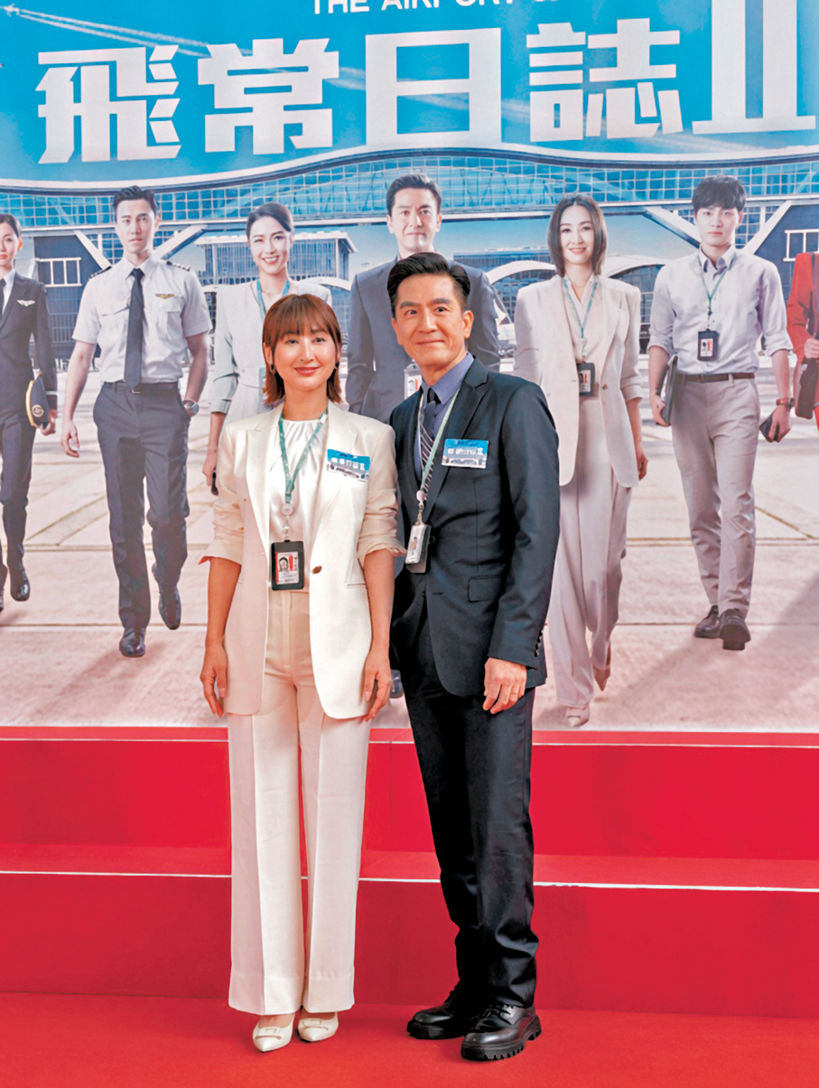 ●馬國明讚高Ling短髮造型好似小妹妹。 香港文匯報記者梁靜儀  攝