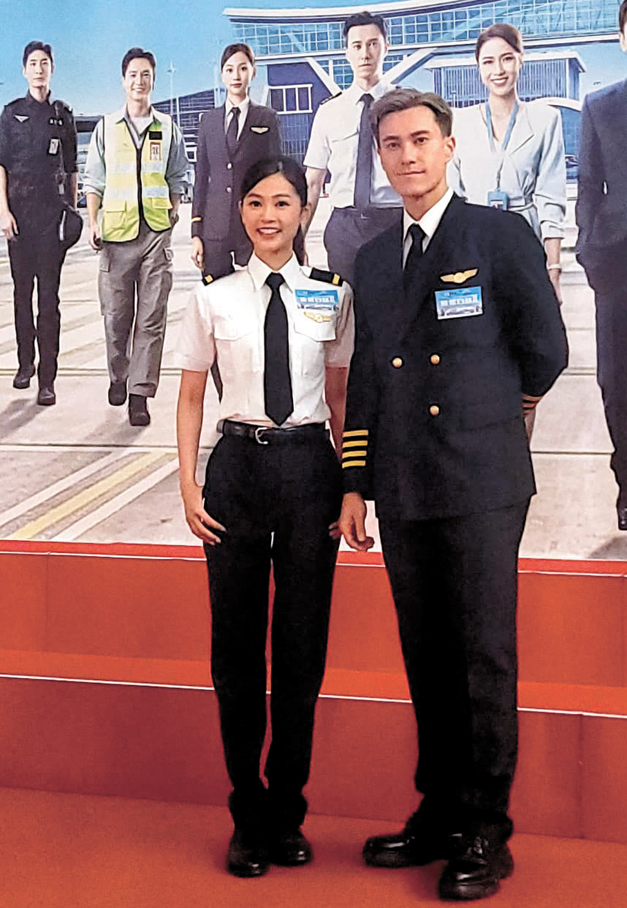 ●郭柏妍笑稱不敢搶朱敏瀚「飯碗」。 香港文匯報記者梁靜儀  攝