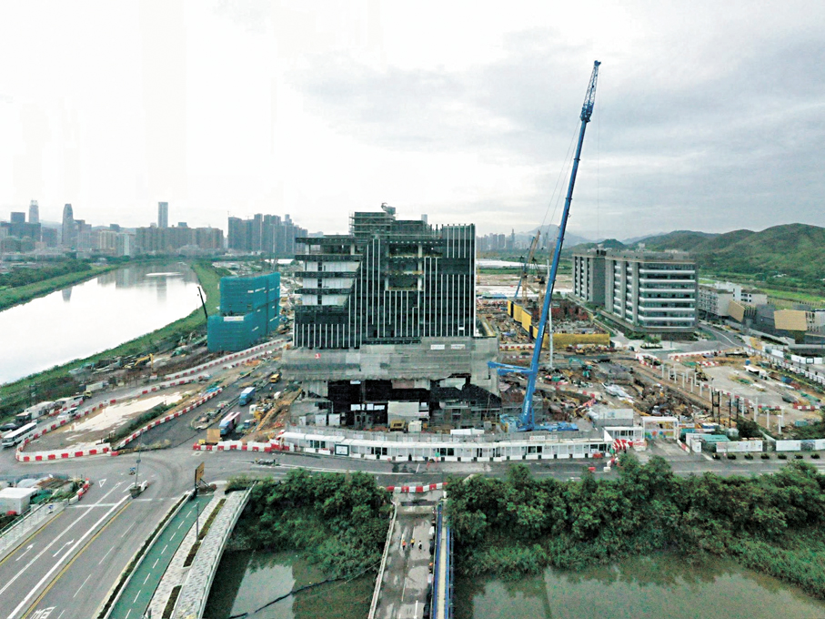 ●圖為建設中的河套港深創科園。資料圖片