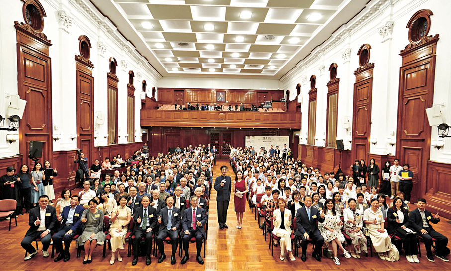 ●參賽師生大合照。香港文匯報記者曾興偉  攝
