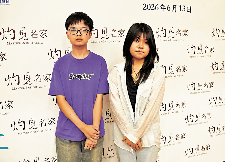 ●前來觀賽的兩位中學生：陳同學（左）、歐陽同學（右）。香港文匯報 記者曾興偉  攝