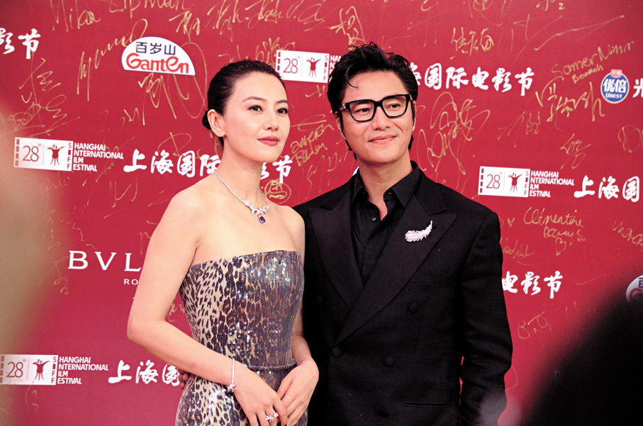 ●陳坤和高圓圓主演《克什米爾公主號》。 香港文匯報記者夏微  攝