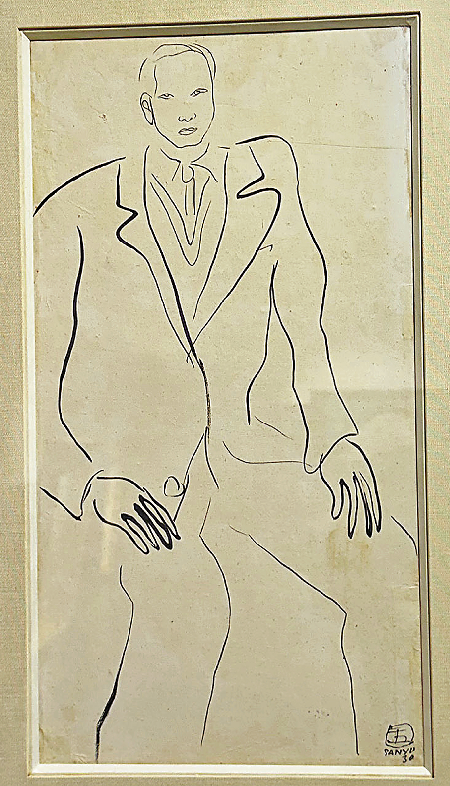 ●常玉紙上作品《男》