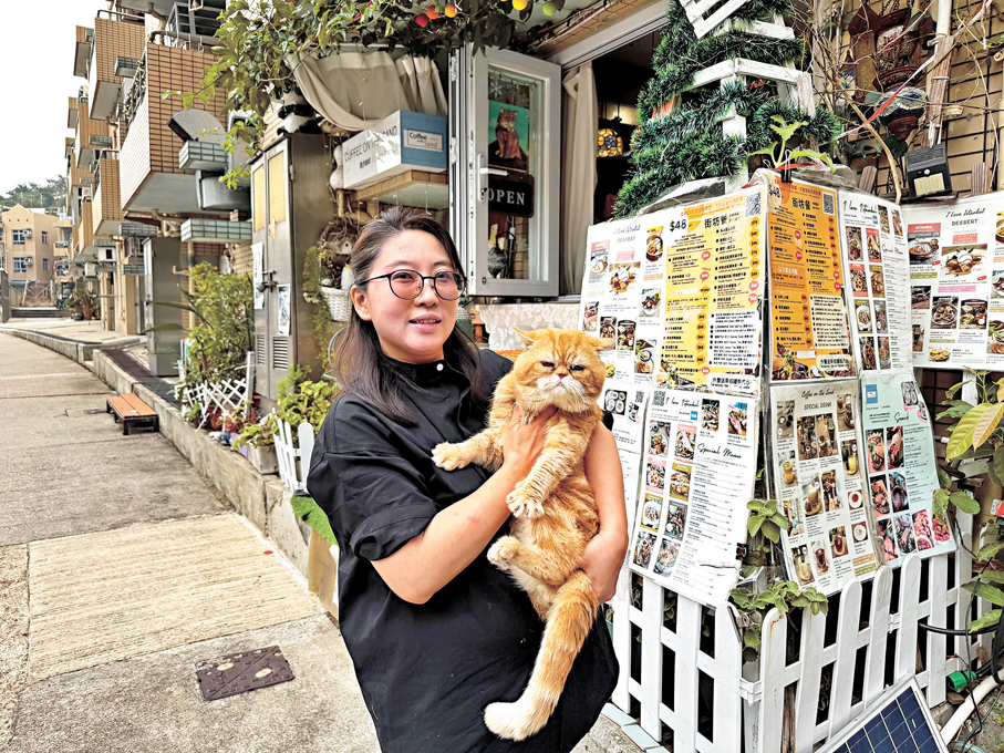 店貓「沙沙」深受客人歡迎。