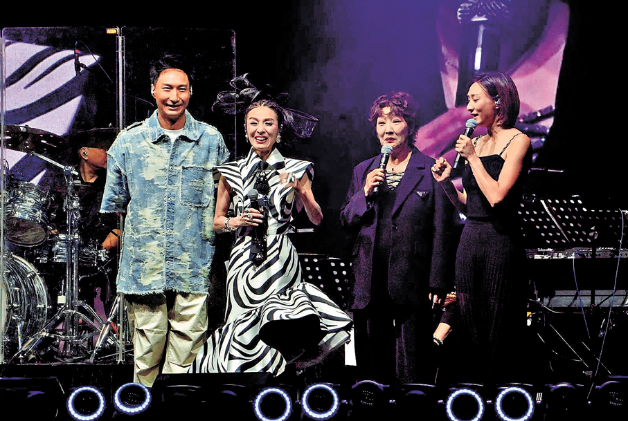 ●米雪胞妹雪梨與其子女等擔任表演嘉賓。  香港文匯報記者子棠  攝