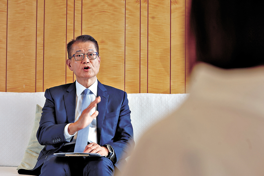 ●財政司司長陳茂波。香港文匯報記者萬霜靈  攝