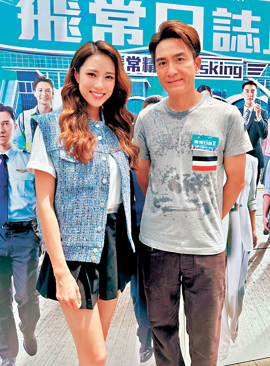 ●馬國明與劉穎鏇冀拍續集。香港文匯報記者子棠  攝