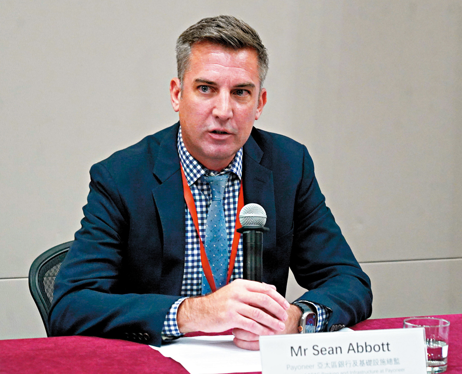 ●Payoneer亞太區銀行及基礎設施總監Sean Abbott。香港文匯報記者曾興偉  攝