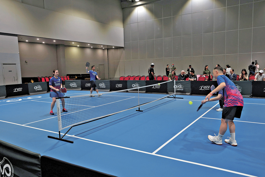 ●「Pickleball Fun：活力工展盃」比賽。香港文匯報記者北山彥  攝