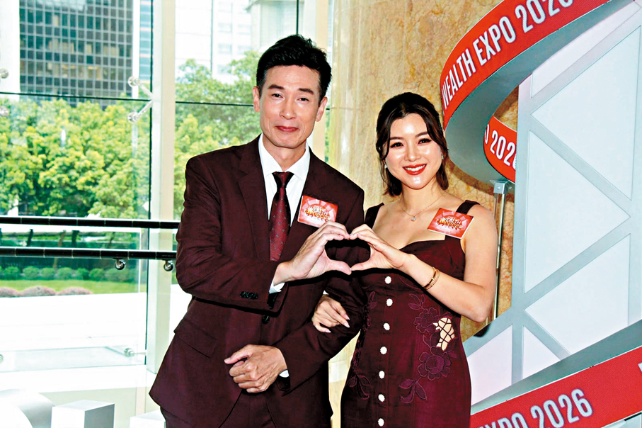 ●陳豪與太太陳茵媺以行動粉碎婚變傳聞。香港文匯報記者達里 攝
