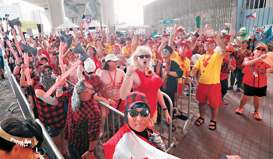 ●「扮嘢大賽」活動現場。香港文匯報記者郭木又  攝