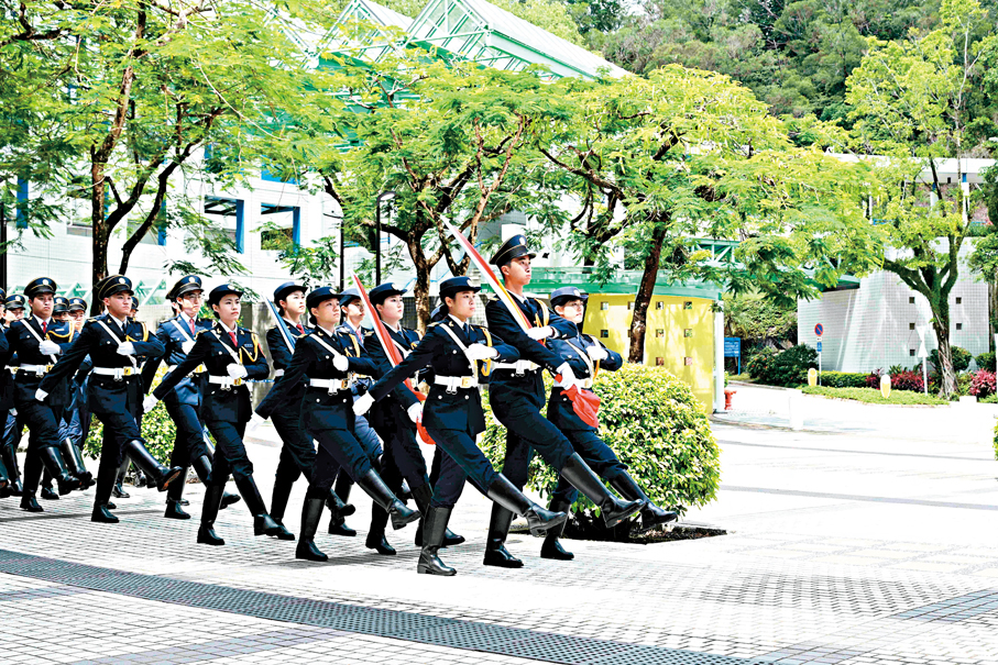 ●圖為科大學生國旗護衛隊。 科大供圖