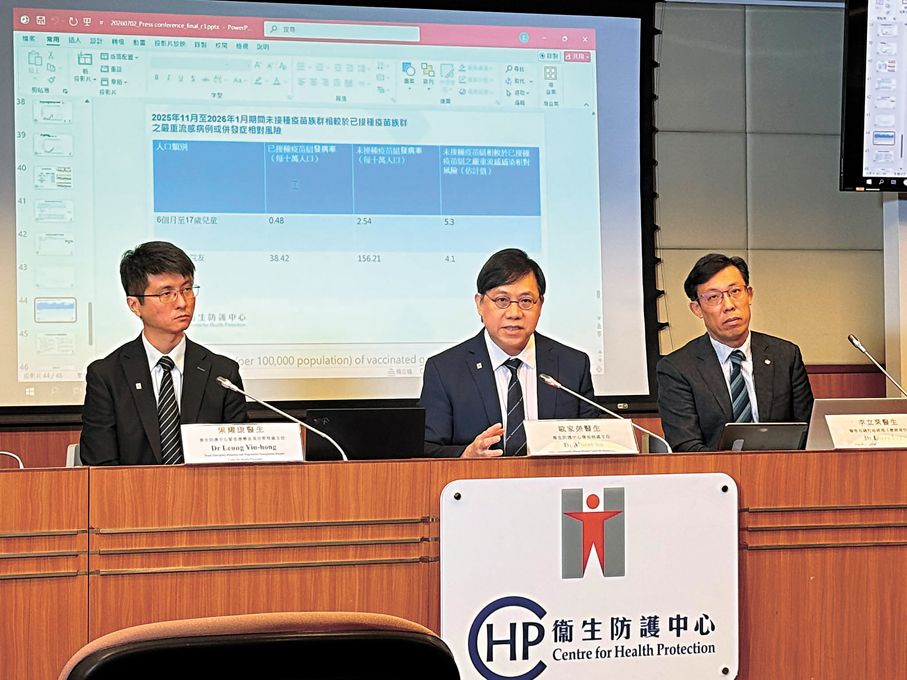 ●衞生防護中心指，香港已進入新一輪流感季節，呼籲市民盡快接種疫苗。 香港文匯報記者張弦  攝