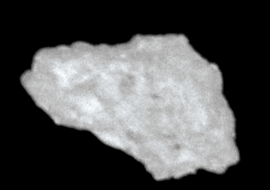 ●7月2日，天問二號探測器在距離小行星2016HO3約20千米處拍攝的小行星圖像。    中新社