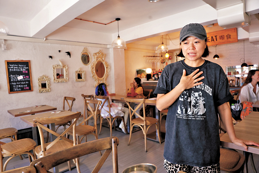 ●長洲小店負責人Yuki。香港文匯報記者萬霜靈  攝