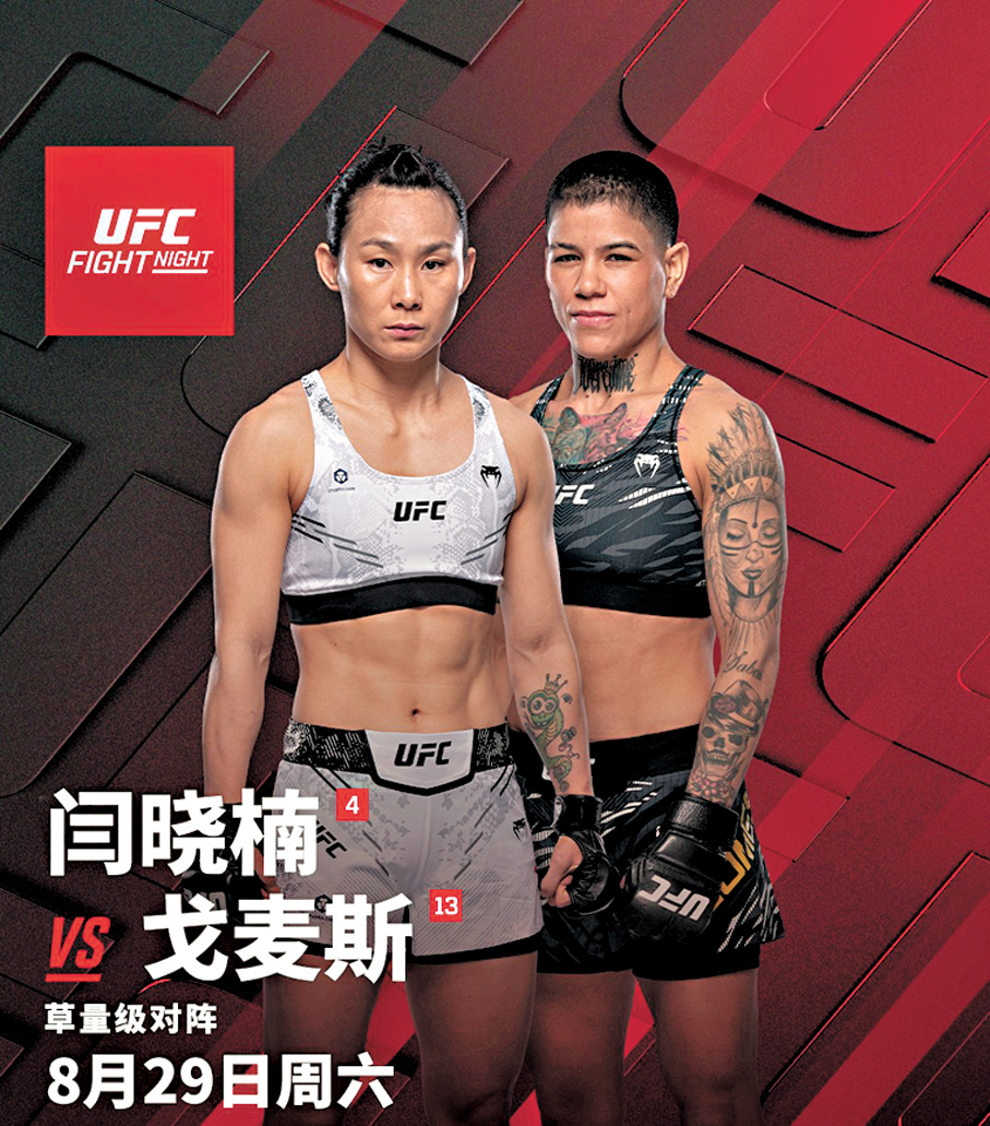 ●閆曉楠（左）將在上海站主場迎戰戈麥斯。 UFC圖片