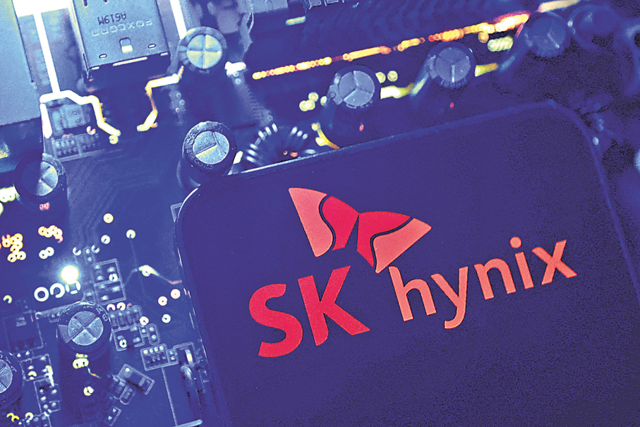 ●SK海力士等科技企業相關槓桿ETF成交異常活躍，放大韓股波動。 資料圖片