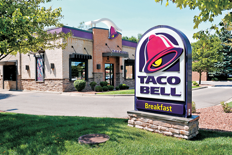 ●密歇根州疫情嚴峻，圖為當地一間Taco Bell餐廳。  美聯社