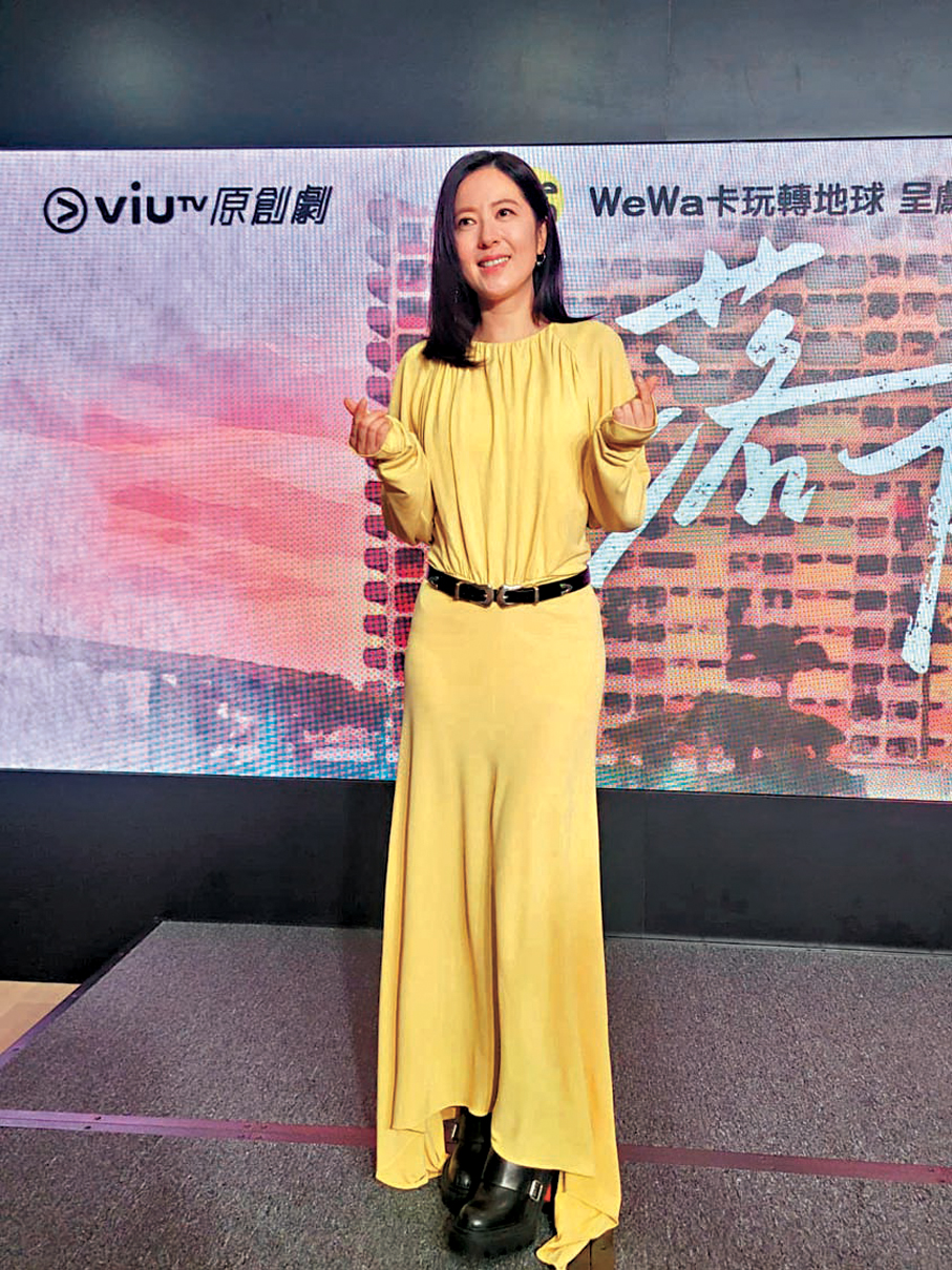 ●唐詩詠甜美比心。 香港文匯報記者梁靜儀 攝