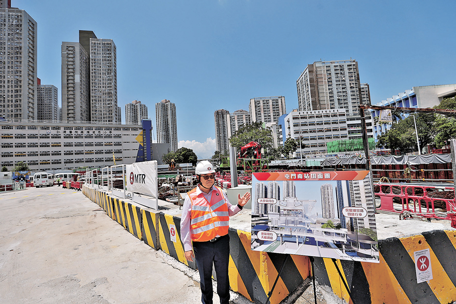 ●屯門南站工地 香港文匯報記者北山彥  攝