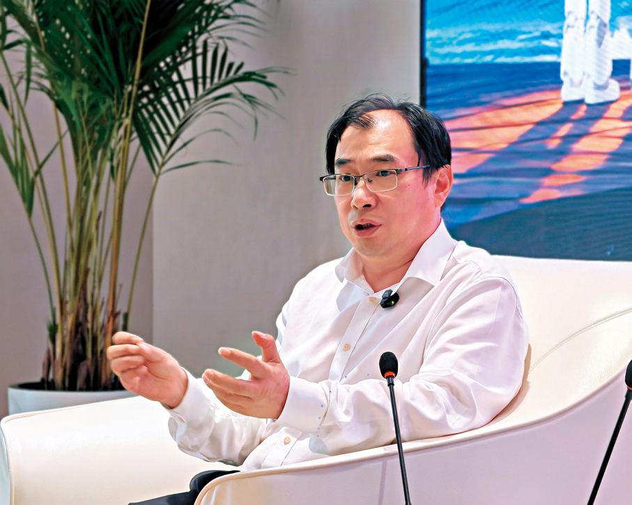 ●墨甲機器人總經理張貴兵。香港文匯報記者朱順傑  攝
