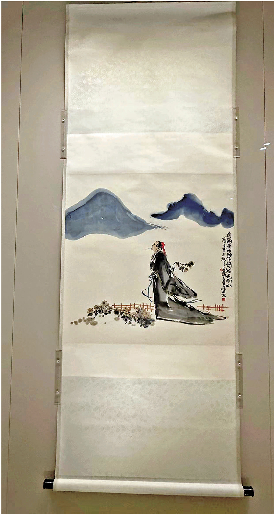 ●杜世斌《東籬採菊圖》