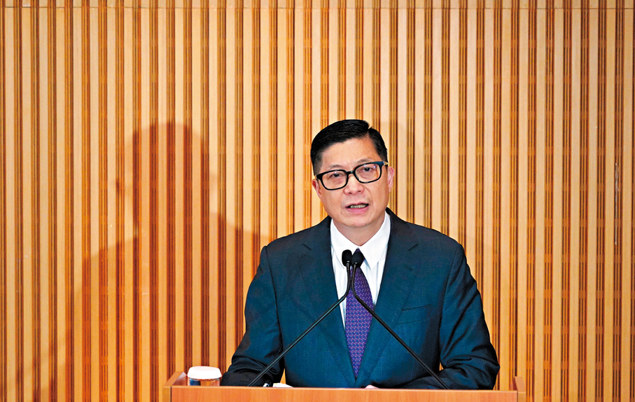 ●鄧炳強批評記協是一個「無認受性、無公信力」的團體。 香港文匯報記者曾興偉  攝