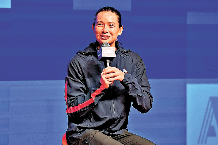 ●何詩蓓寄語新一代運動員不要太注重結果，要學懂享受過程。