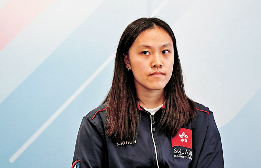 ●謝依霖初戰亞運，期望能在女團關鍵時刻取得重要分數。  香港文匯報記者葉詩敏 攝