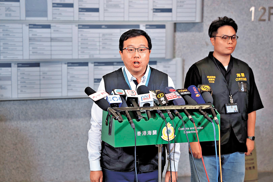 ●梁嘉豪指出，OPATRA London案調查工作仍在進行，不排除有更多人被捕。香港文匯報記者孫嘉蔚 攝