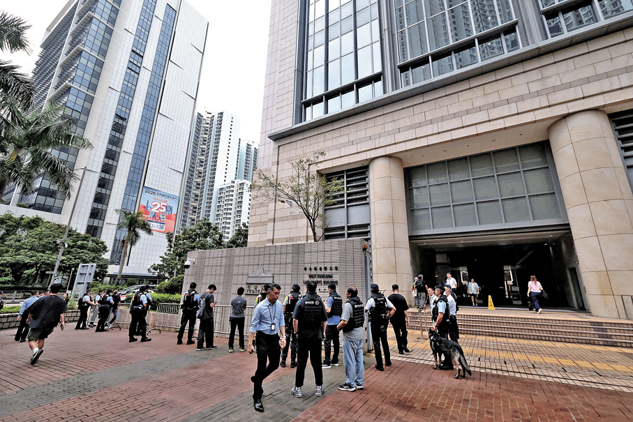 ●高等法院原訟法庭昨日就「支聯會」煽動顛覆國家政權案作出裁決。香港文匯報記者涂穴  攝 
