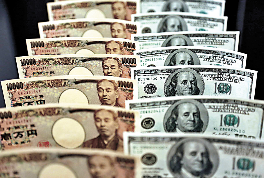 ●美日聯合干預匯市後，日圓兌美元匯率總體偏弱。 資料圖片