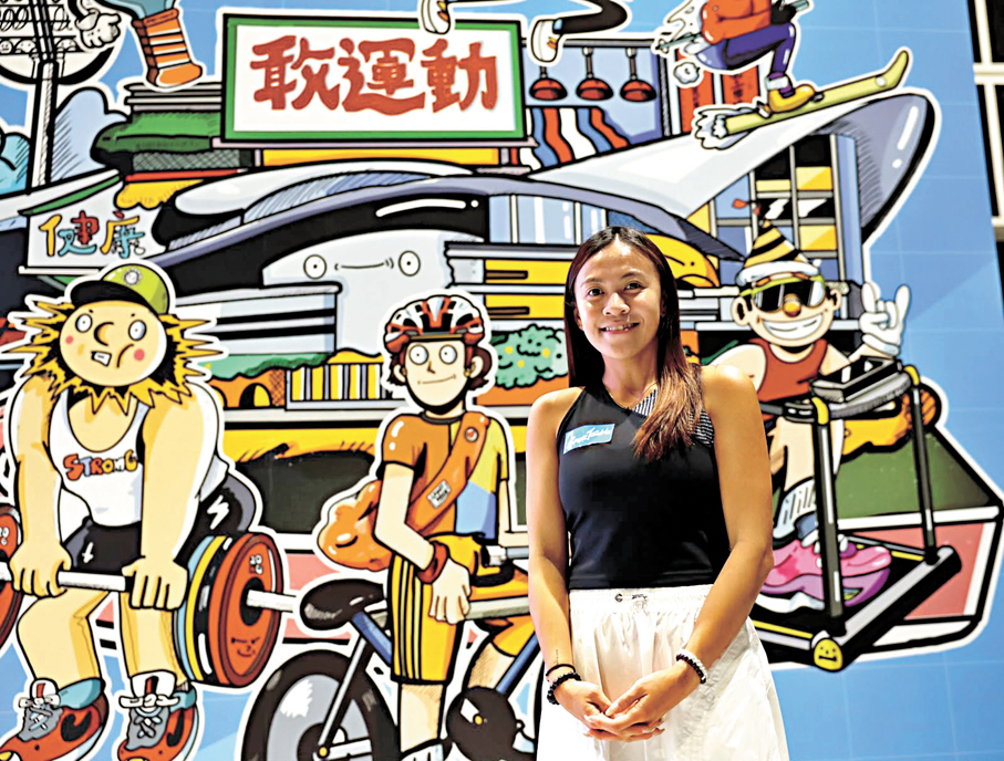 ●黃卓寧以享受心態迎接首次亞運之旅。香港文匯報記者郭正謙  攝