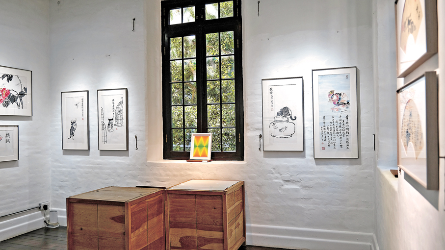 ●展覽展出多幅鄭國江水墨作品。    主辦方供圖