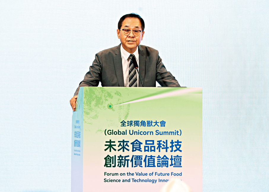 ●香港生物科技協會主席于常海表示，安全永遠是食品行業的第一原則，「沒有安全，一切創新和發展都是空談。」   香港文匯報記者萬霜靈  攝