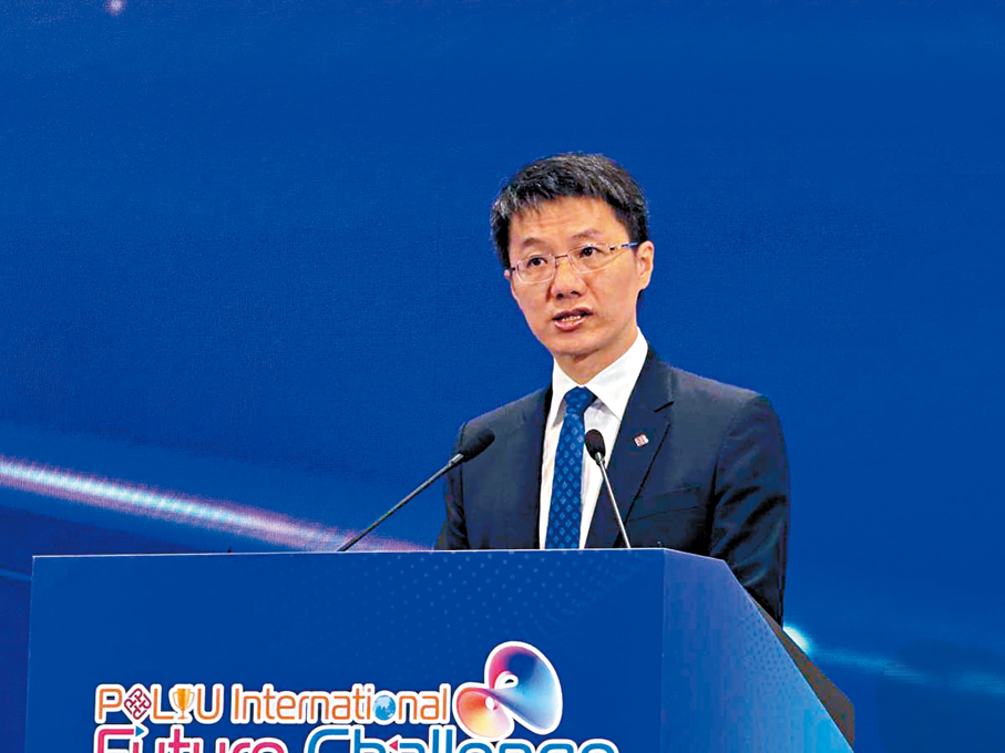 ●香港理工大學副校長（知識轉移）鄭子劍致辭。 大公文匯全媒體記者章芸菲  攝