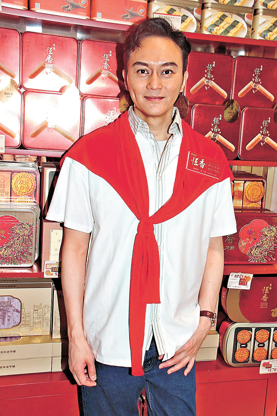 ●張智霖有份度橋宣傳新產品。   香港文匯報記者達里 攝