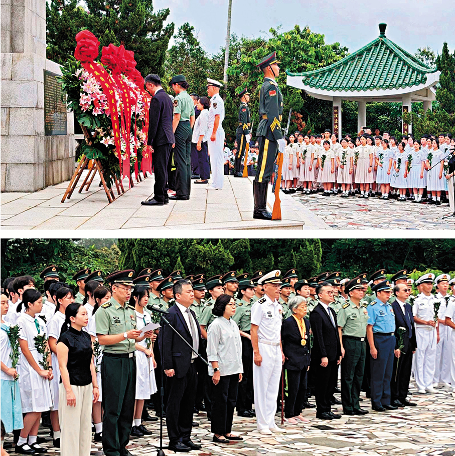 ●麥美娟出席中國人民解放軍駐香港部隊的瞻仰斬竹灣抗日英烈紀念碑紀念儀式。麥美娟Fb圖