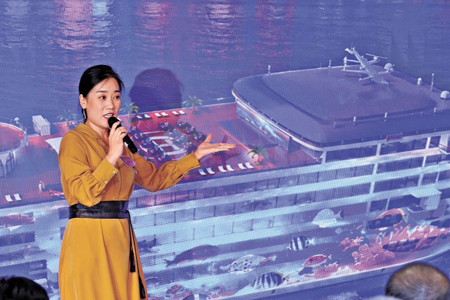 ●夢幻文旅集團董事長陳笑瑋發言。香港文匯報記者萬霜靈  攝