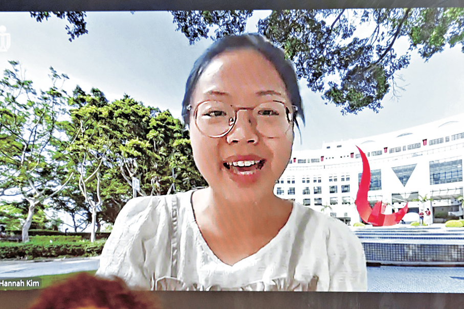 ●Kim Hayeon。香港文匯報記者北山彥  攝