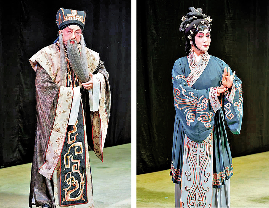 ●廖國森（左圖）飾演司馬昭，文雪裘（右圖）飾演元配王氏。
