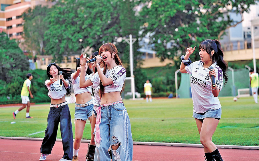 ●至尊沙田今場邀得女團Idol Girls擔任表演嘉賓。  香港文匯報記者張發兒  攝